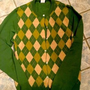 Vintage J. crew  Argyle Cardigan